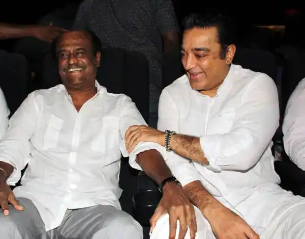 Kamal Haasan opens up on Rajinikanth’s political future. (Photo courtesy: Twitter)