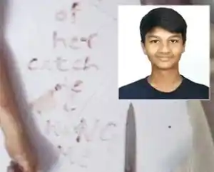 The note left by Siddhant Ganore (inset). (Photo courtesy: <a href="https://twitter.com/MumbaiMirror/status/867606212883427328">Twitter/ MumbaiMirror</a>)