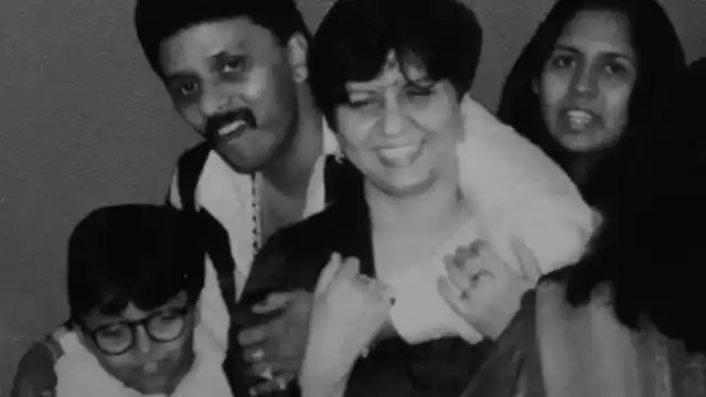 Neelam and Shekhar Krishnamoorthy with their son Ujjwal & daughter Unnati.