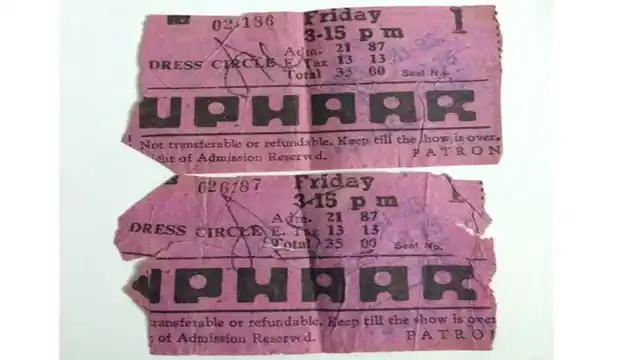 The tickets for ‘Border’ that were found in the pocket of Ujjawal, Neelam & Shekhar Krishnamoorthy’s late son. 