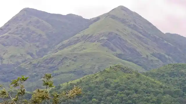 Beautiful view of the Western Ghats mountain range in Wayanad district, Kerala. 