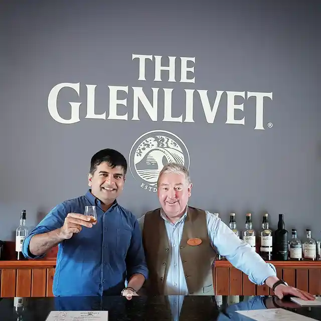 At the Glenlivet tasting room.