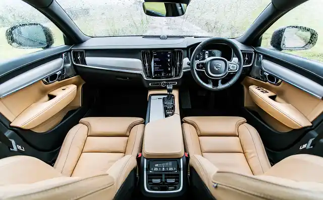 The interiors are dominated by the large infotainment screen. 