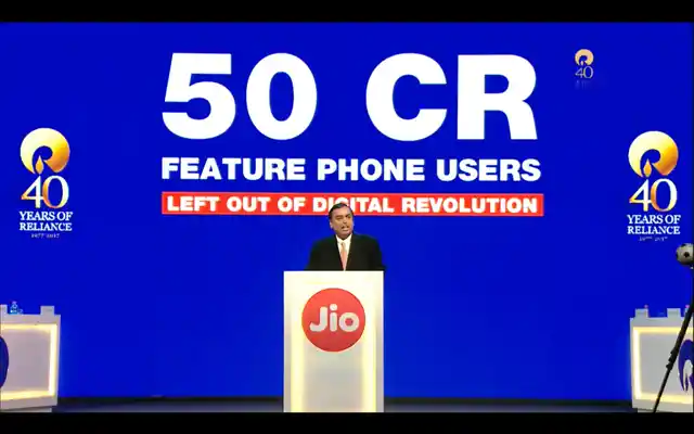 Reliance looks to tap into 50 crore feature phone users. 