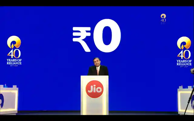 Mukesh Ambani announces a “Rs 0” 4G phone.