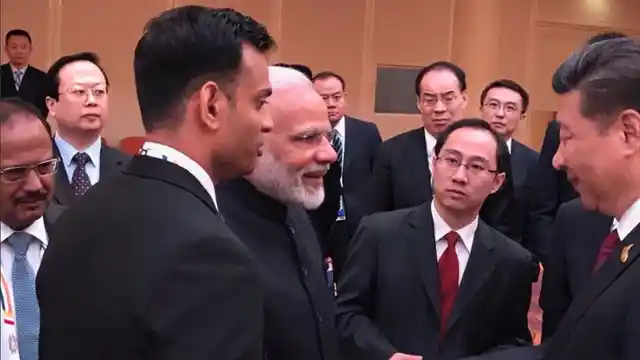 PM Modi and Chinese President Xi Jinping meet on the sidelines of the G20 Summit in Hamburg. 