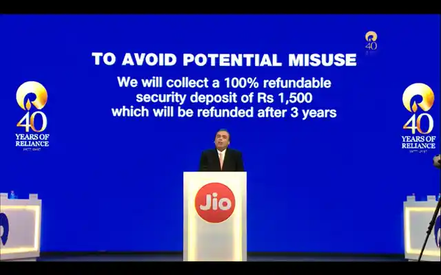 JioPhone to be available for a security deposit of Rs 1,500