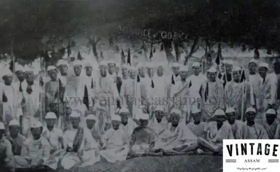 Black Flag demonstration by thousands of Congress volunteers against Viceroy Irwin as a part of the Civil Disobedience Movement at Gymkhana Club, Jorhat (January, 1931).