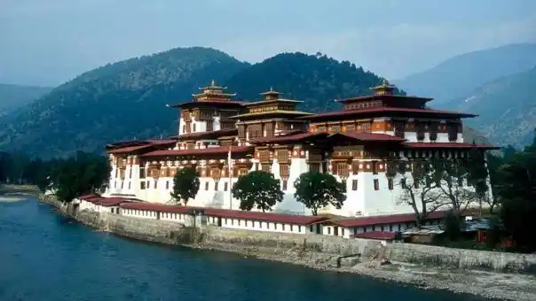 Punakha, the administrative centre of Punakha Dzongkhag, one of the 20 districts of Bhutan.