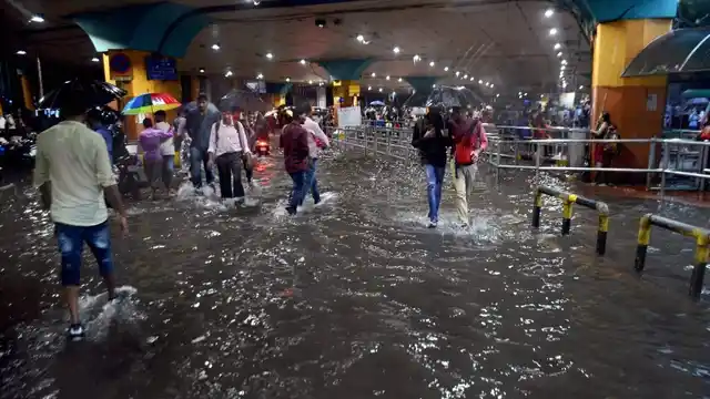 File picture of a waterlogged Mumbai road. 