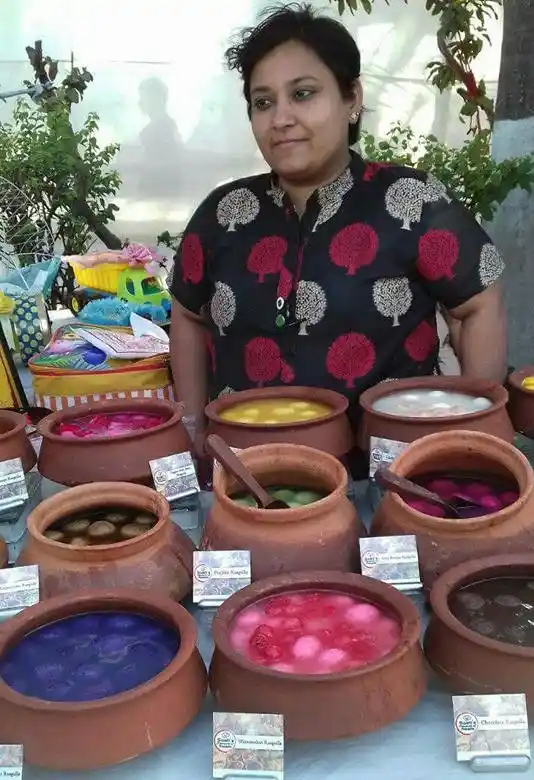 Swati Saraf at one of her stalls. 
