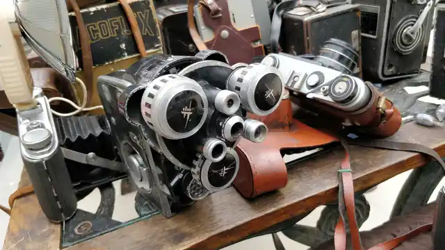 This weapon-shaped camera is eye-catching. 