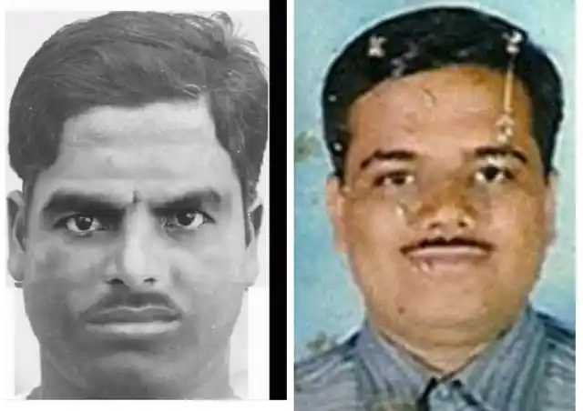 Left: Sketch of the suspect; Right: Rudra Patil