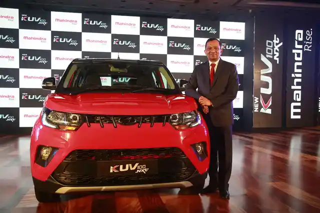 Pawan Goenka, MD, Mahindra with the KUV100 NXT launched in October 2017, used for representational purposes. 