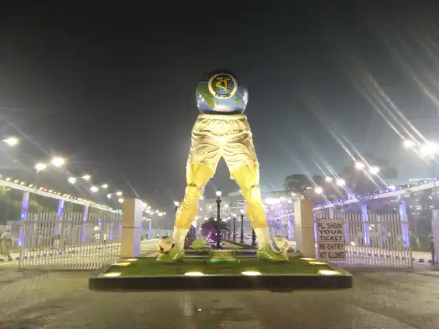 The Yuba Bharati Krirangan Stadium in Kolkata which was revamped for the U-17 Football World Cup.