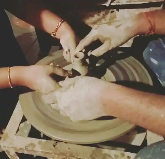 The making of a terracotta pot.