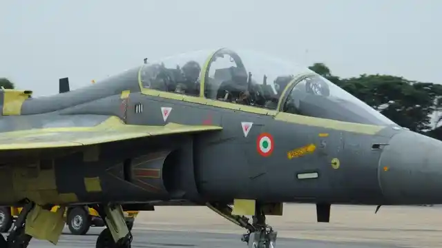 The Chief of Air Staff, Air Chief Marshal Arup Raha, in the cockpit of the Light Combat Aircraft, Tejas, at HAL airport, Bengaluru, on 17 May 2016. 