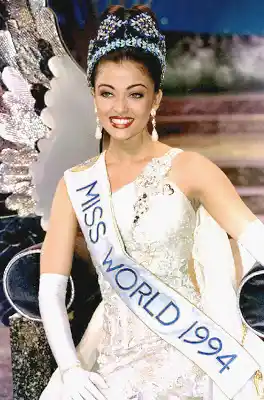Aishwarya Rai, leading Bollywood actress and model was crowned Miss World in 1994. 