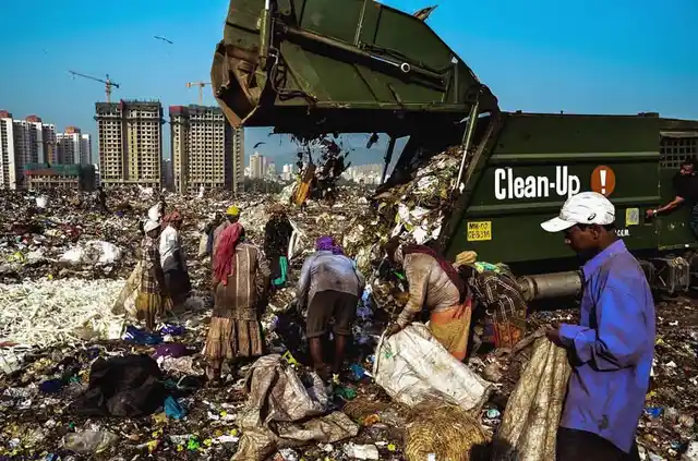 A garbage dump in Mumbai. 