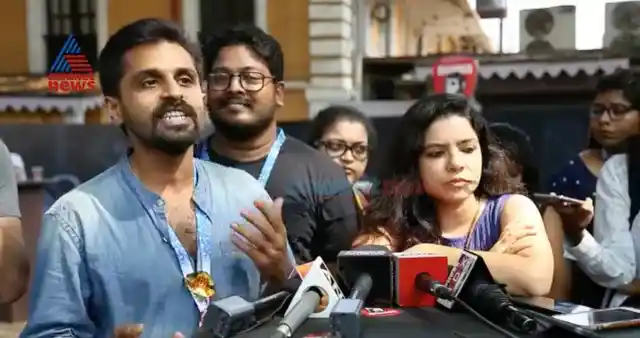 <i>S Durga </i>actors Kannan Nayar and Rajshree Deshpande speak to the media at IFFI.