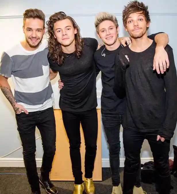 Payne with his One Direction mates. 