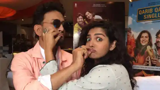 Irrfan Khan and Parvathy during the promotions of <i>Qarib Qarib Singlle</i>.