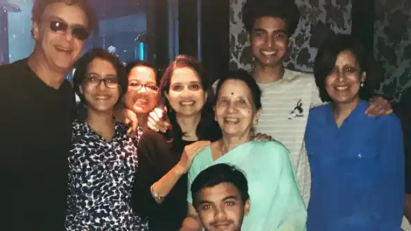 Tanuja Chandra with her family. 
