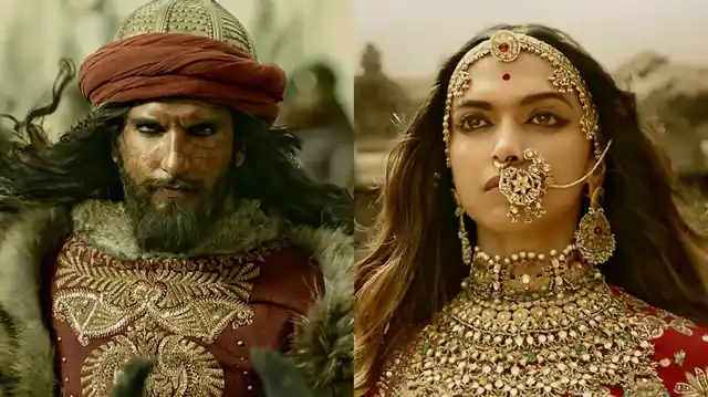 Ranveer Singh as ‘Alauddin Khilji’ and Deepika Padukone as ‘Rani Padmavati’ in <i>Padmaavat.</i>