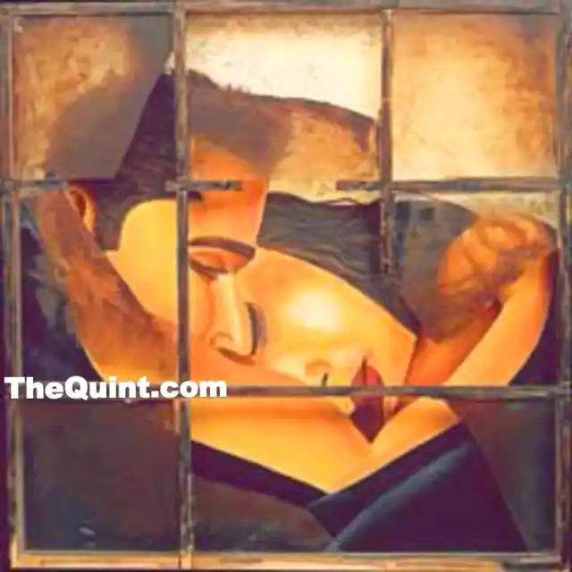 Salman Khan’s painting which alludes to <i>Hum Dil De Chuke Sanam. </i>