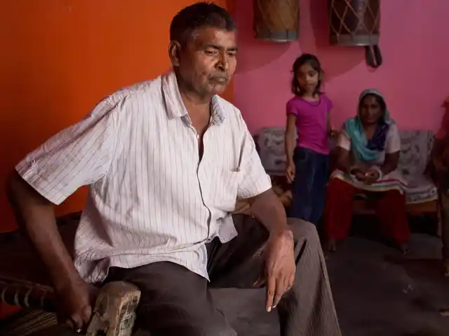 Malkhan Singh, 52, worked as a manual scavenger for 25 years. He suffers from respiratory and heart problems. 