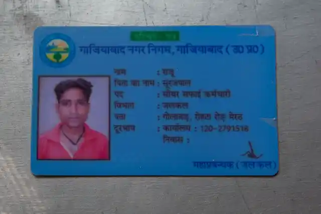 Raju’s identification card issued by Ghaziabad Nagar Nigam.