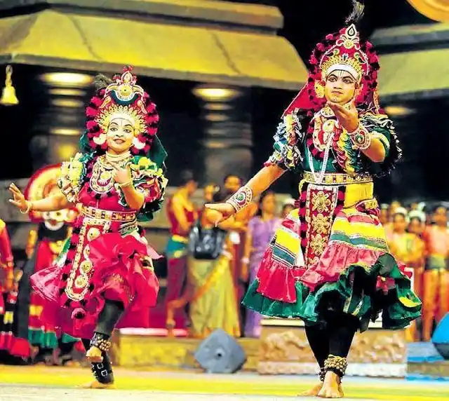 Yakshagana artists undergo a number of rehearsals and long practice sessions before the final performance.