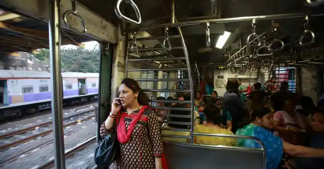 Ladies Compartment in a Mumbai local.