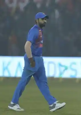 Cuttack: Indian captain Rohit Sharma reacts after winning the first T20 match against Sri Lanka at Barabati Stadium in Cuttack on Dec 20, 2017. (Photo: Surjeet Yadav/IANS)