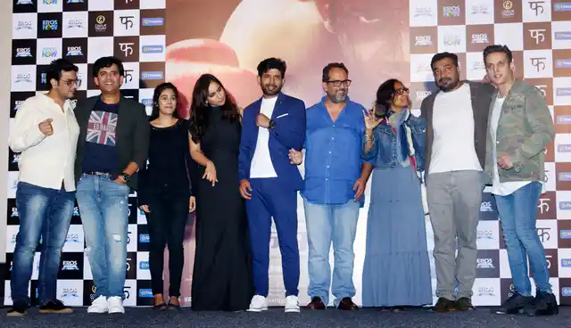 The cast and crew of <i>Mukkabaaz </i>at the trailer launch.