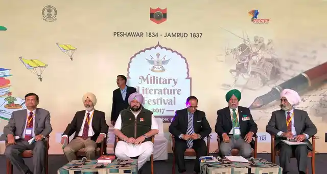 Punjab CM Captain Amarinder Singh at the first panel discussion of the Military Literature Festival at Lake Club, Chandigarh.