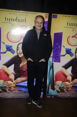 Mumbai: Actor Anupam Kher at the special screening of upcoming film "Tumhari Sulu" in Mumbai on Nov 14, 2017. (Photo: IANS)
