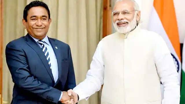 File photo of Prime Minister Modi and Maldives President Abdulla Yameen.