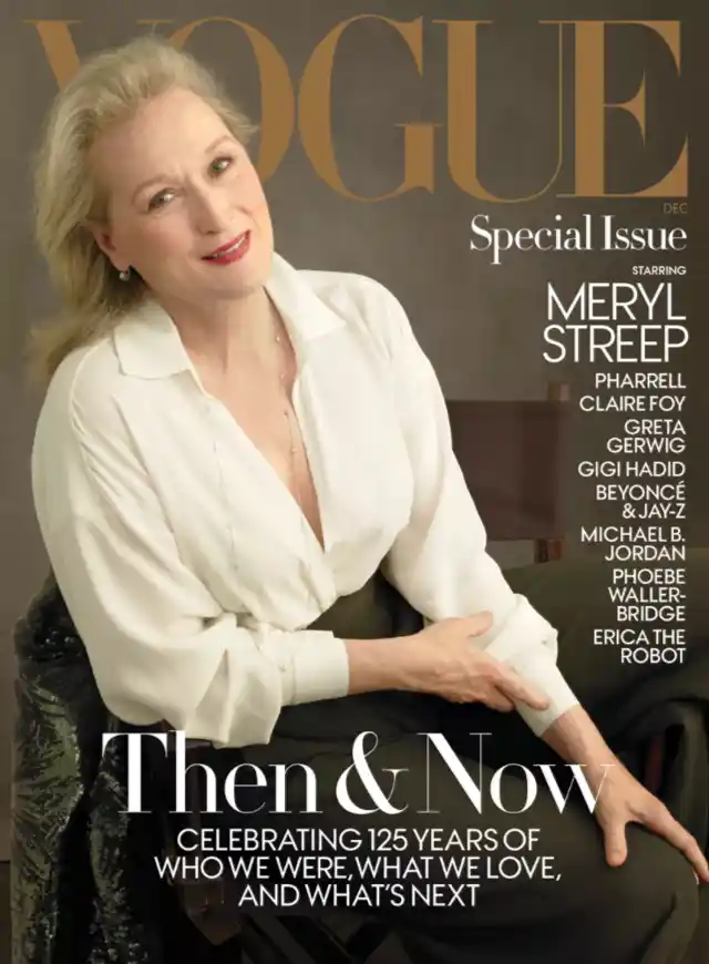 Meryl Streep on <i>Vogue</i>’s 125th anniversary issue cover.