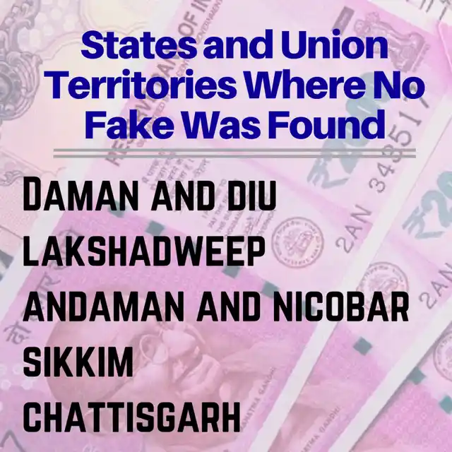 States where no fake note was found.