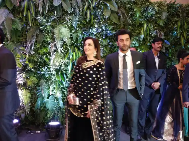 Ranbir Kapoor with the Ambanis.