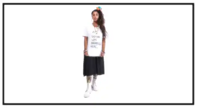 ‘<a href="https://vimeo.com/246844042">Pink Posters</a>’ project which is a public conversation with the city about harassment.