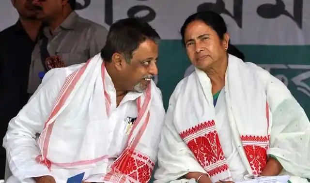 An earlier picture of Mukul and Mamata.