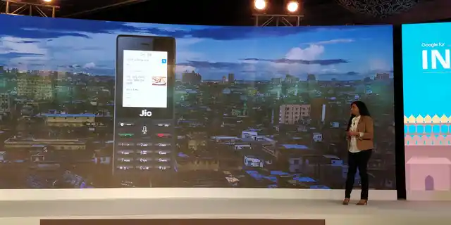 Jio Voice search takes you to Google on JioPhone. 