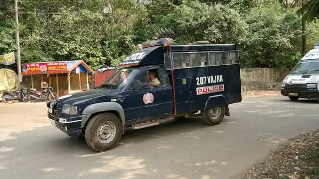 Heavy police presence continues in Honnavar town. 