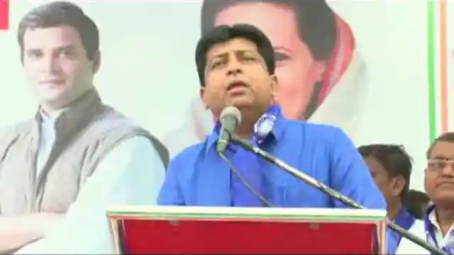 Shailesh Parmar addressing a Dalit rally in Gujarat.