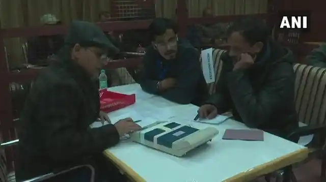 EVMs opened at a counting centre in Shimla’s Kasumpati as counting of votes continues.