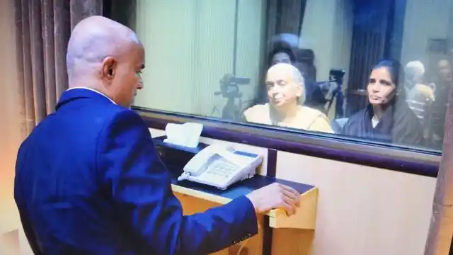 Kulbhushan Jadhav meeting his mother and wife.