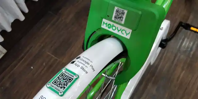 Scan QR on the app and unlock the bicycle. 
