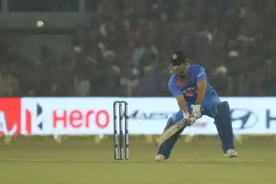 Cuttack: MS Dhoni in action during the first T20 match between India and Sri Lanka at Barabati Stadium in Cuttack on Dec 20, 2017. (Photo: Surjeet Yadav/IANS)